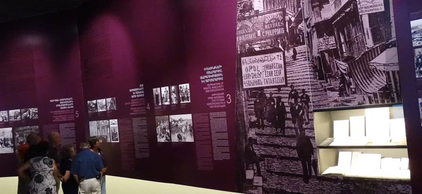 Permanent exhibition hall inside the Armenian Genocide Museum