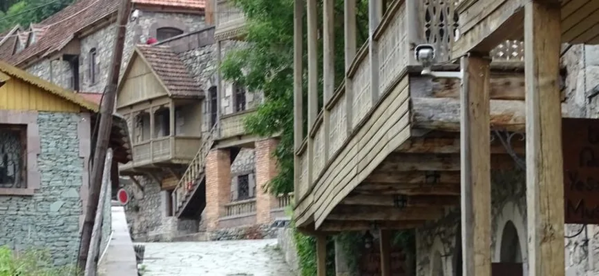Traditional balconies on Sharambeyan Street