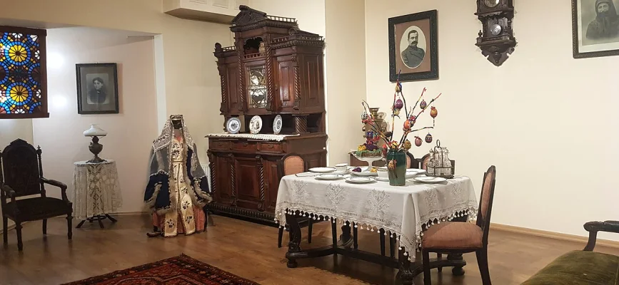 Recreated furnished room from an old Yerevan home inside the museum